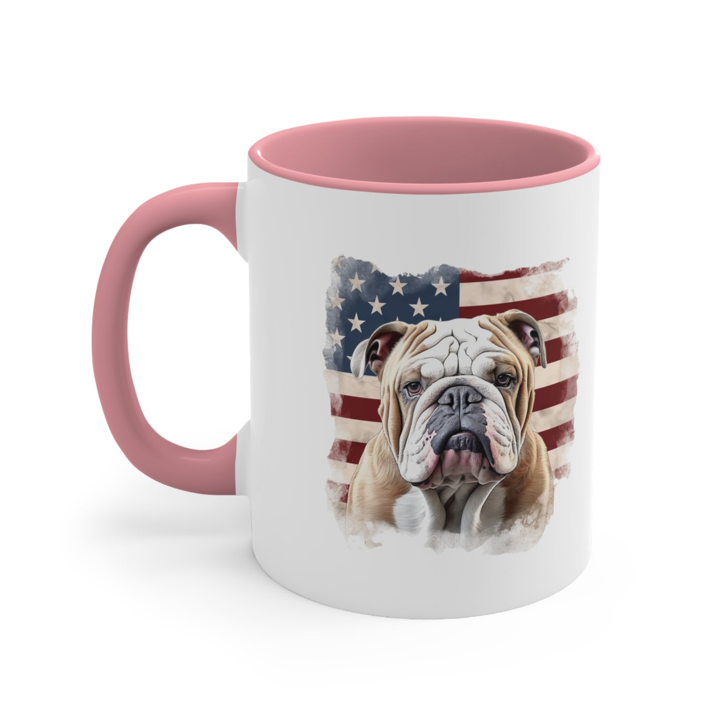 Bulldog Patriotic Coffee Mug with Color