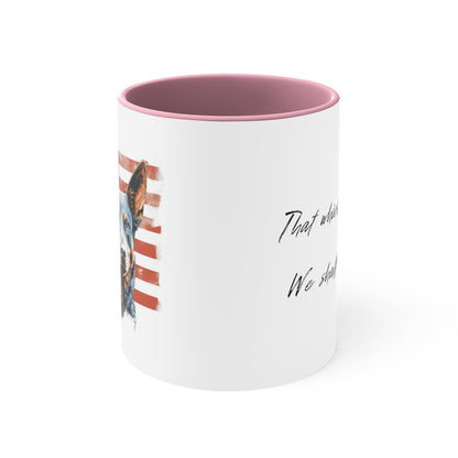 Cattle Dog Patriotic Coffee Mug with Color