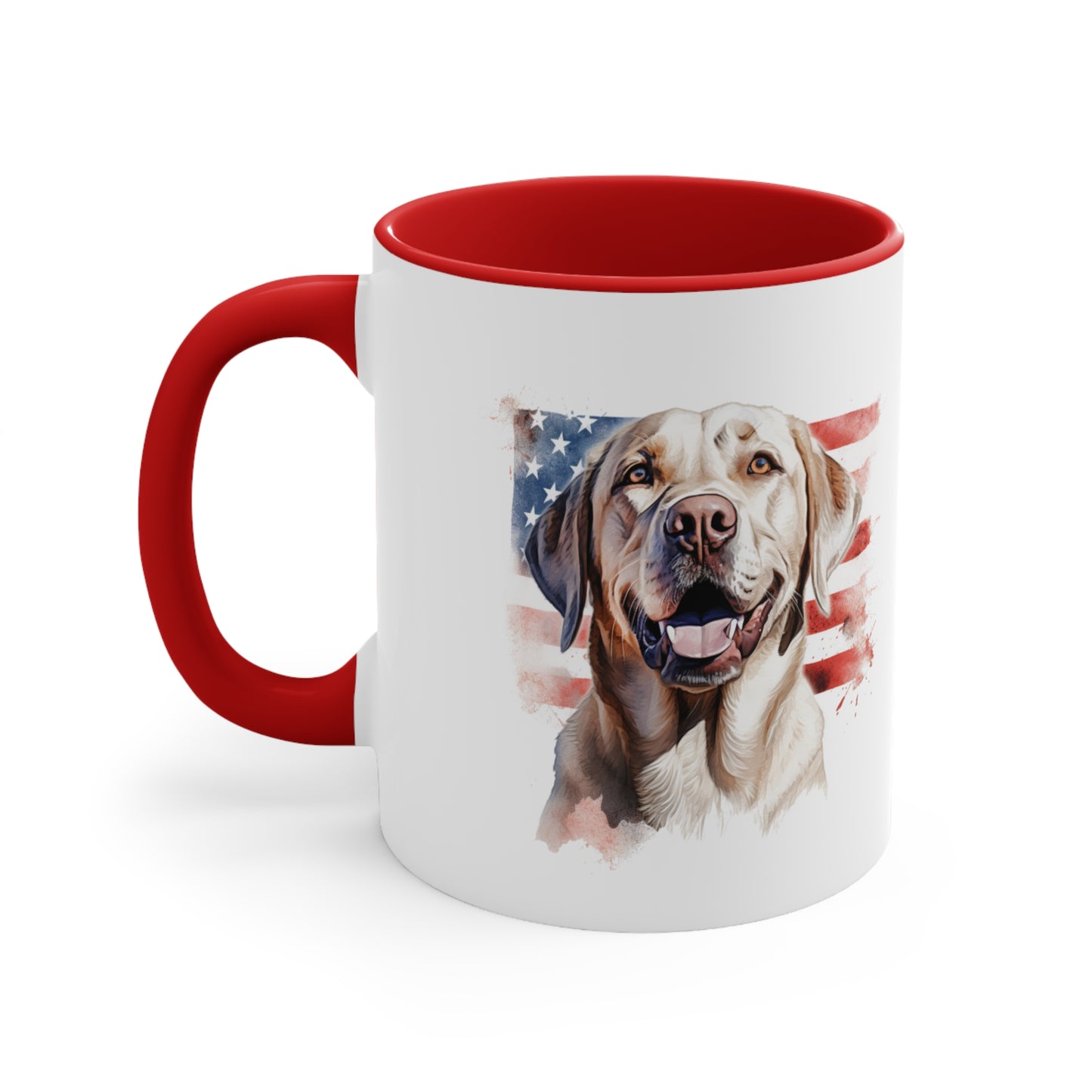 Labrador Retriever Patriotic Coffee Mug with Color