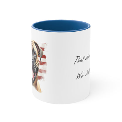 Bullmastiff Patriotic Coffee Mug with Color