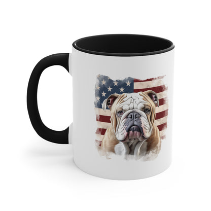 Bulldog Patriotic Coffee Mug with Color